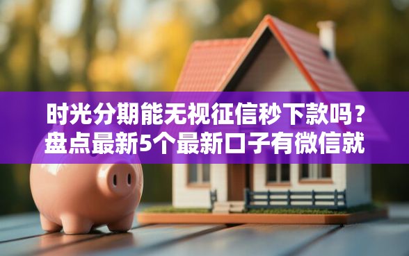 时光分期能无视征信秒下款吗？盘点最新5个最新口子有微信就能下
