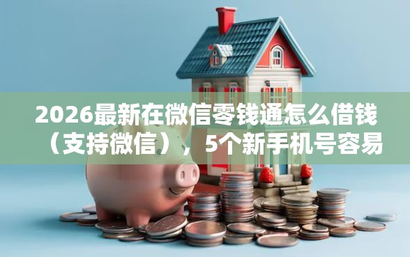2026最新在微信零钱通怎么借钱（支持微信），5个新手机号容易下款的软件无私分享