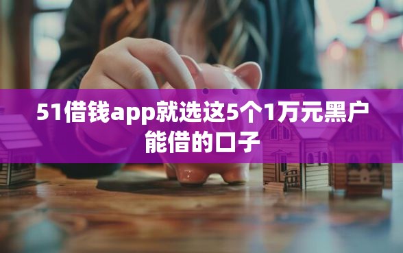 51借钱app就选这5个1万元黑户能借的口子