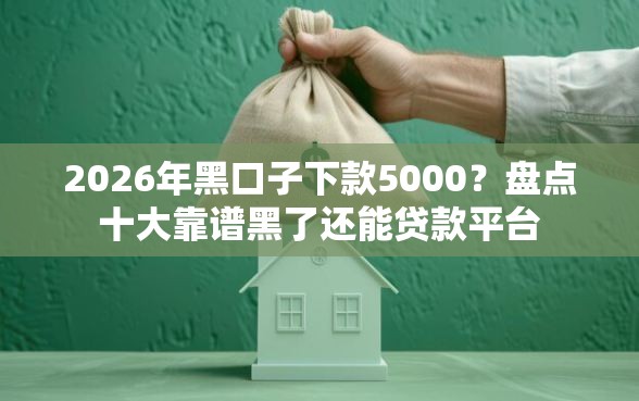 2026年黑口子下款5000?盘点十大靠谱黑了还能贷款平台 2026年黑口子下款5000?盘点十大靠谱黑了还能贷款平台