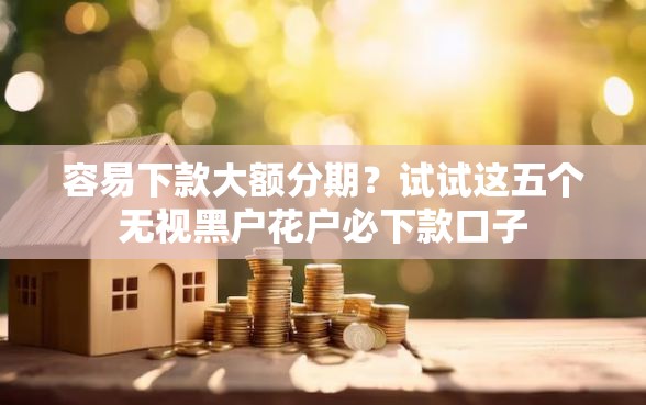 容易下款大额分期？试试这五个无视黑户花户必下款口子