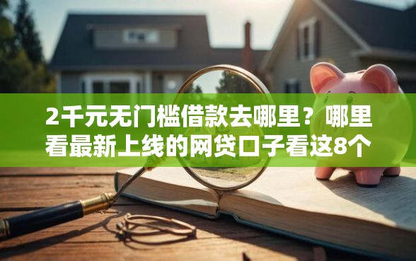 2千元无门槛借款去哪里？哪里看最新上线的网贷口子看这8个平台