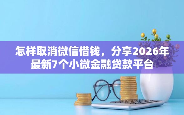 怎样取消微信借钱，分享2026年最新7个小微金融贷款平台