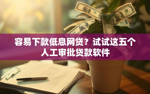 容易下款低息网贷？试试这五个人工审批贷款软件