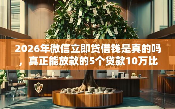 2026年微信立即贷借钱是真的吗，真正能放款的5个贷款10万比较容易的软件推荐