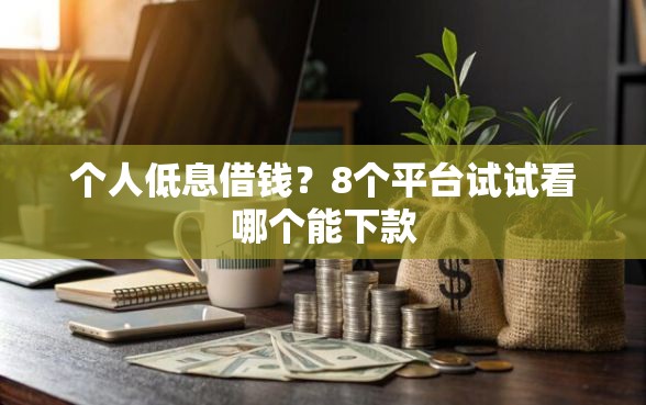 个人低息借钱？8个平台试试看哪个能下款