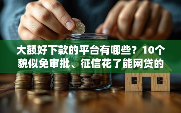 大额好下款的平台有哪些？10个貌似免审批、征信花了能网贷的app合集