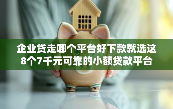 企业贷走哪个平台好下款就选这8个7千元可靠的小额贷款平台