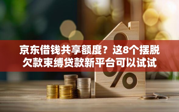 京东借钱共享额度？这8个摆脱欠款束缚贷款新平台可以试试