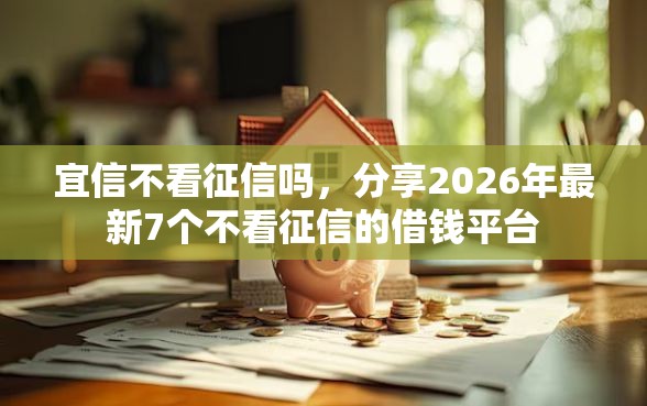 宜信不看征信吗，分享2026年最新7个不看征信的借钱平台