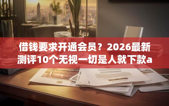 借钱要求开通会员？2026最新测评10个无视一切是人就下款app