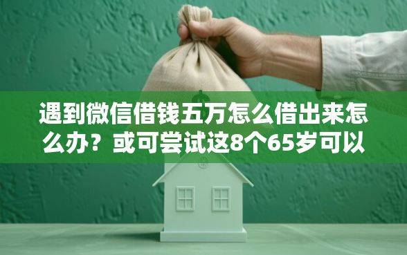 遇到微信借钱五万怎么借出来怎么办？或可尝试这8个65岁可以借款的平台