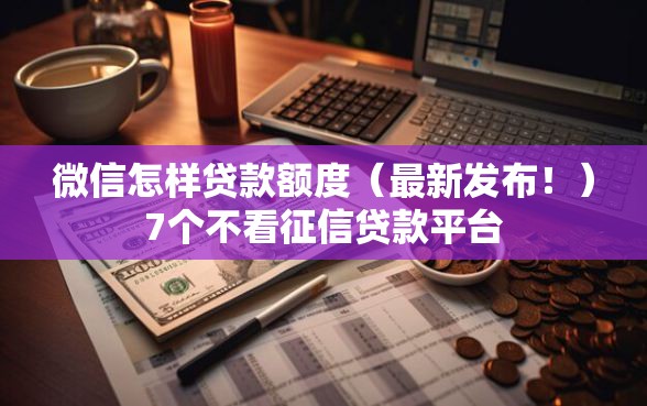 微信怎样贷款额度（最新发布！）7个不看征信贷款平台