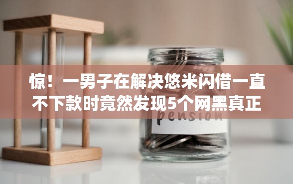 惊！一男子在解决悠米闪借一直不下款时竟然发现5个网黑真正能下款的app，事后分享了出来