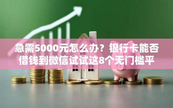 急需5000元怎么办？银行卡能否借钱到微信试试这8个无门槛平台