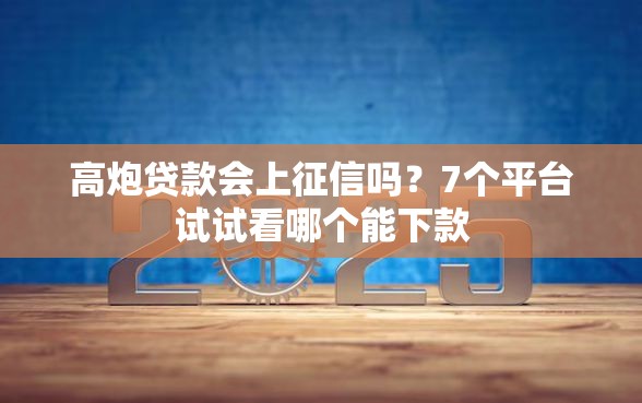 高炮贷款会上征信吗？7个平台试试看哪个能下款