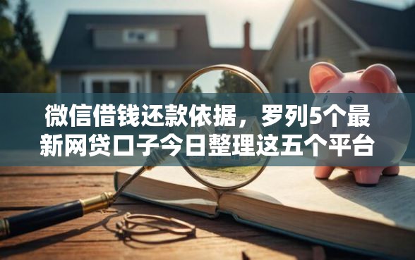 微信借钱还款依据，罗列5个最新网贷口子今日整理这五个平台