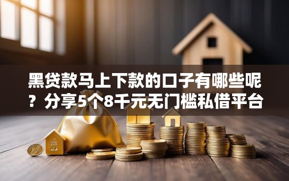 黑贷款马上下款的口子有哪些呢？分享5个8千元无门槛私借平台