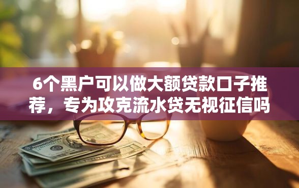 6个黑户可以做大额贷款口子推荐，专为攻克流水贷无视征信吗知乎难题