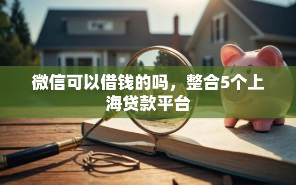 微信可以借钱的吗，整合5个上海贷款平台
