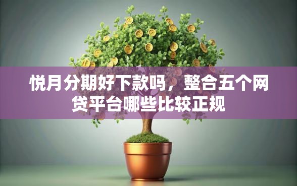 悦月分期好下款吗，整合五个网贷平台哪些比较正规