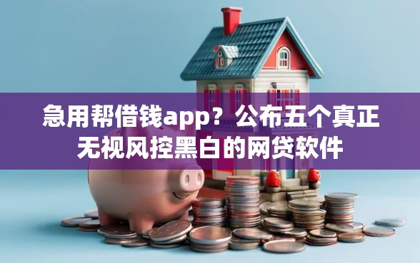 急用帮借钱app?公布五个真正无视风控黑白的网贷软件 急用帮借钱app?公布五个真正无视风控黑白的网贷软件
