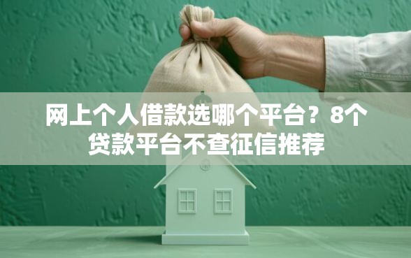 网上个人借款选哪个平台？8个贷款平台不查征信推荐