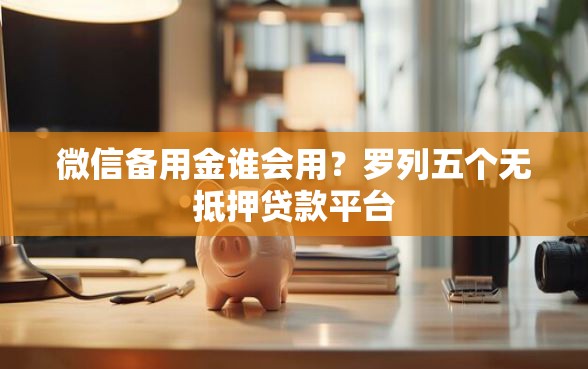 微信备用金谁会用？罗列五个无抵押贷款平台
