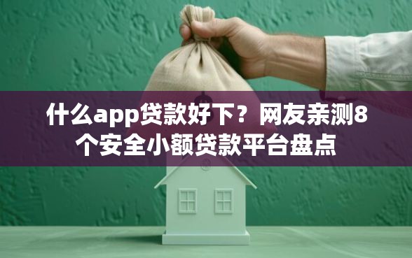 什么app贷款好下？网友亲测8个安全小额贷款平台盘点