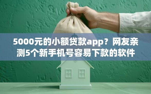 5000元的小额贷款app？网友亲测5个新手机号容易下款的软件盘点
