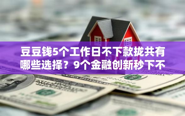 豆豆钱5个工作日不下款拢共有哪些选择？9个金融创新秒下不要芝麻分的平台详解