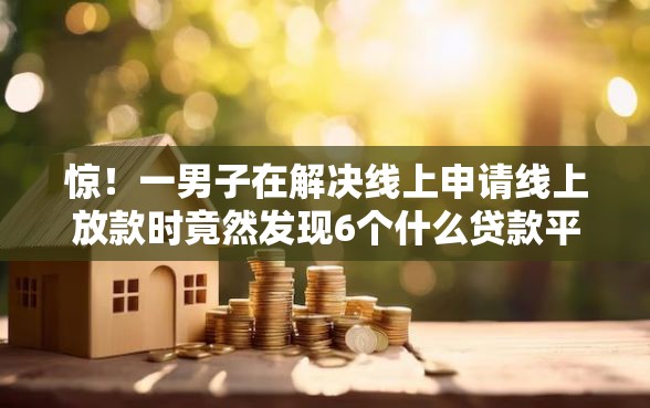 惊！一男子在解决线上申请线上放款时竟然发现6个什么贷款平台比较靠谱，事后分享了出来