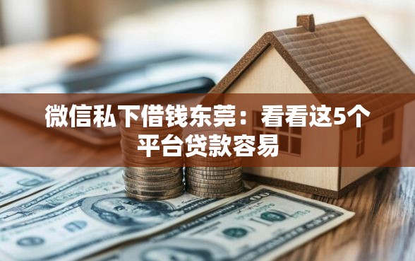 微信私下借钱东莞：看看这5个平台贷款容易