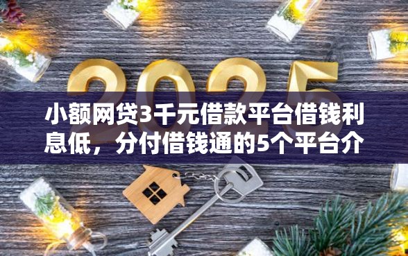 小额网贷3千元借款平台借钱利息低，分付借钱通的5个平台介绍