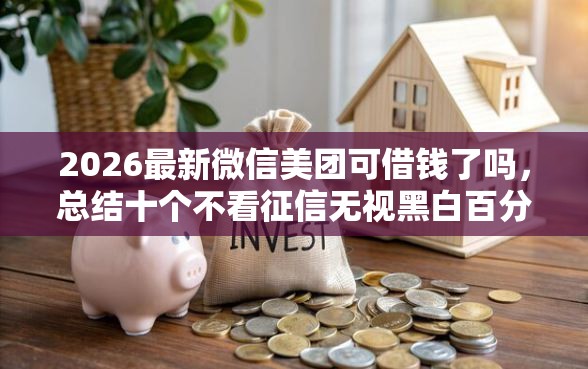 2026最新微信美团可借钱了吗，总结十个不看征信无视黑白百分百下款软件！