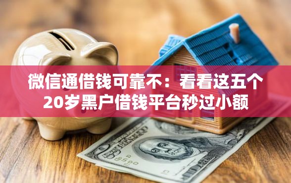 微信通借钱可靠不：看看这五个20岁黑户借钱平台秒过小额