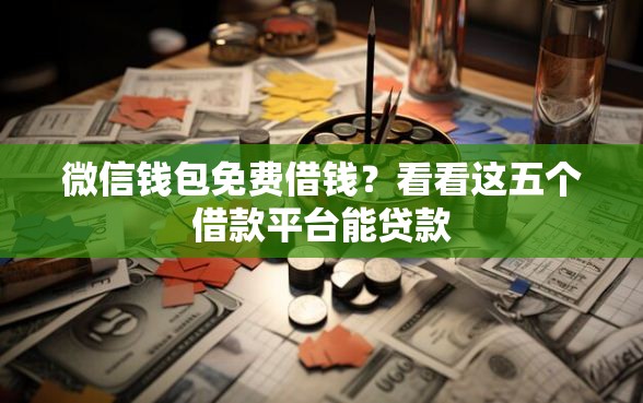 微信钱包免费借钱？看看这五个借款平台能贷款