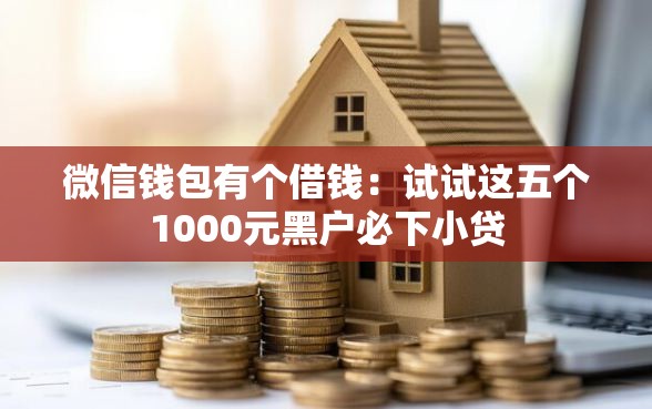 微信钱包有个借钱：试试这五个1000元黑户必下小贷