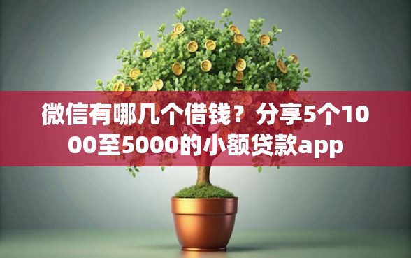 微信有哪几个借钱？分享5个1000至5000的小额贷款app