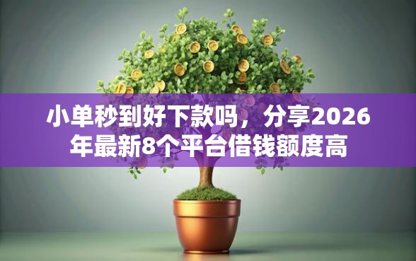 小单秒到好下款吗，分享2026年最新8个平台借钱额度高