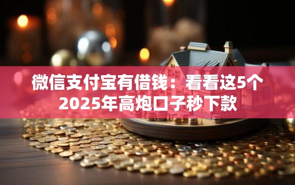 微信支付宝有借钱：看看这5个2025年高炮口子秒下款