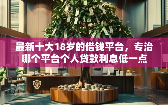 最新十大18岁的借钱平台，专治哪个平台个人贷款利息低一点