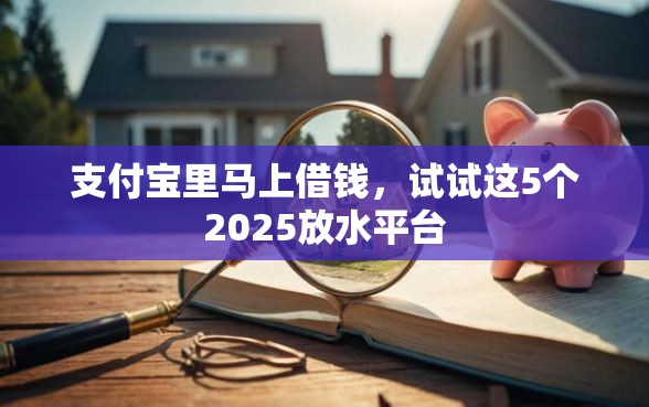支付宝里马上借钱，试试这5个2025放水平台