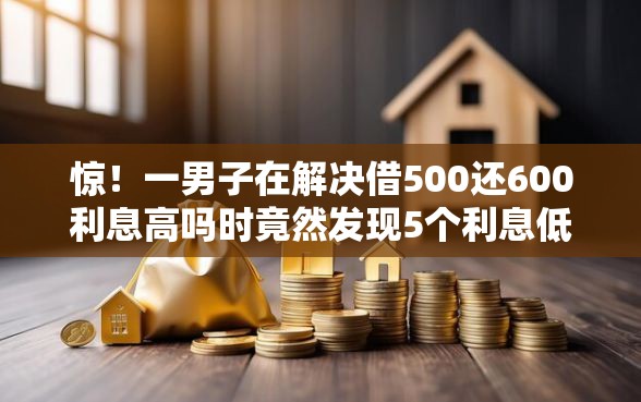 惊！一男子在解决借500还600利息高吗时竟然发现5个利息低的小额贷款平台，事后分享了出来