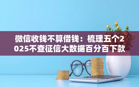 微信收钱不算借钱：梳理五个2025不查征信大数据百分百下款的平台