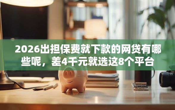 2026出担保费就下款的网贷有哪些呢，差4千元就选这8个平台