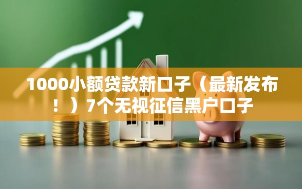 1000小额贷款新口子（最新发布！）7个无视征信黑户口子