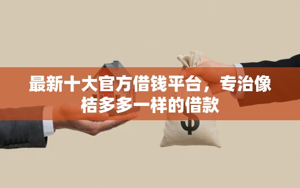 最新十大官方借钱平台，专治像桔多多一样的借款