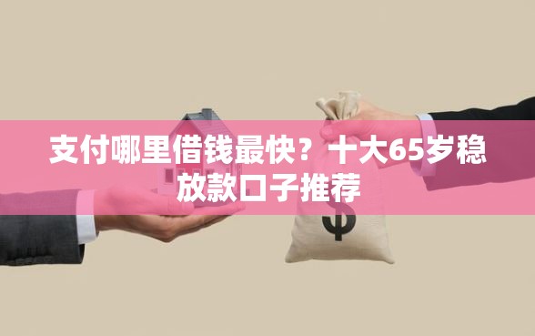 支付哪里借钱最快？十大65岁稳放款口子推荐