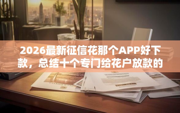 2026最新征信花那个APP好下款，总结十个专门给花户放款的平台！